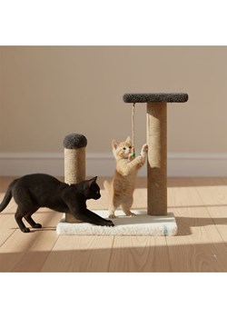 Paws&amp;Whiskers Drapak "Else" w kolorze antracytowo-białym dla kota - 33 x 44 x 28 cm ze sklepu Limango Polska w kategorii Dla zwierząt - zdjęcie 188813195