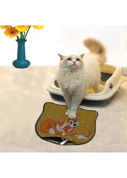 Paws&amp;Whiskers Mata w kolorze czarno-żółtym pod kuwetę - 50 x 40 cm ze sklepu Limango Polska w kategorii Dla zwierząt - zdjęcie 188813318