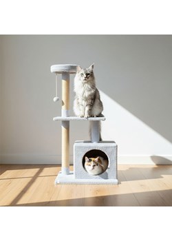 Paws&amp;Whiskers Drapak "Liora" w kolorze szarym dla kota - 50 x 106 x 35 cm ze sklepu Limango Polska w kategorii Dla zwierząt - zdjęcie 188813378