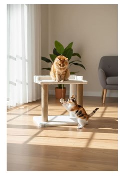 Paws&amp;Whiskers Drapak "Liza" w kolorze kremowym dla kota - 50 x 48 x 35 cm ze sklepu Limango Polska w kategorii Dla zwierząt - zdjęcie 188813399