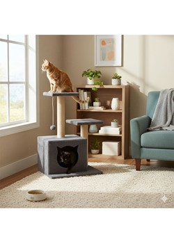 Paws&amp;Whiskers Drapak "Lotti" w kolorze antracytowym dla kota - 45 x 73 x 35 cm ze sklepu Limango Polska w kategorii Dla zwierząt - zdjęcie 188813409