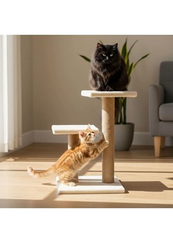 Paws&amp;Whiskers Drapak "Luizi" w kolorze beżowym dla kota - 35 x 44 x 28 cm ze sklepu Limango Polska w kategorii Dla zwierząt - zdjęcie 188813448