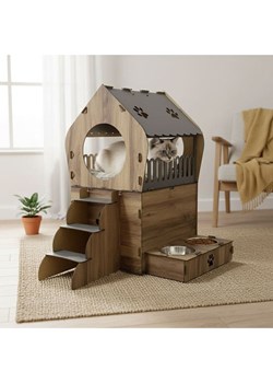Paws&amp;Whiskers Domek w kolorze brązowym dla kota - 65 x 68 x 51 cm ze sklepu Limango Polska w kategorii Dla zwierząt - zdjęcie 188813565