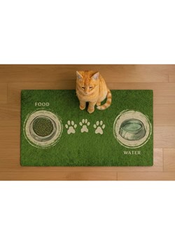 Paws&amp;Whiskers Podkładka w kolorze zielonym pod miski - 40 x 70 cm ze sklepu Limango Polska w kategorii Dla zwierząt - zdjęcie 188813599