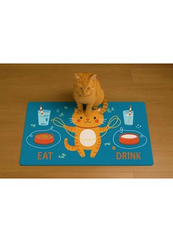 Paws&amp;Whiskers Podkładka w kolorze niebieskim pod miski - 40 x 70 cm ze sklepu Limango Polska w kategorii Dla zwierząt - zdjęcie 188813608