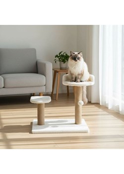 Paws&amp;Whiskers Drapak "Tiana" w kolorze białym dla kota - 50 x 46 x 35 cm ze sklepu Limango Polska w kategorii Dla zwierząt - zdjęcie 188813848