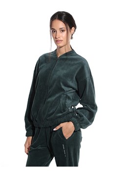 SHORT STORIES Kurtka sztruksowa w kolorze ciemnozielonym ze sklepu Limango Polska w kategorii Bluzy damskie - zdjęcie 188815166