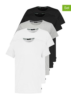 Sublevel Koszulki (5 szt.) w kolorze czarnym, białym i jasnoszarym ze sklepu Limango Polska w kategorii T-shirty męskie - zdjęcie 188819099