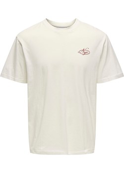 ONLY &amp; SONS Koszulka "Vista" w kolorze kremowym ze sklepu Limango Polska w kategorii T-shirty męskie - zdjęcie 188819516