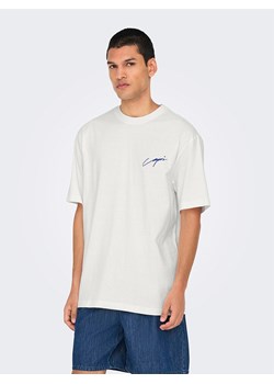 ONLY &amp; SONS Koszulka "Milo" w kolorze biało-niebieskim ze sklepu Limango Polska w kategorii T-shirty męskie - zdjęcie 188819596