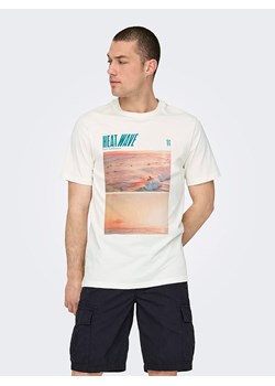 ONLY &amp; SONS Koszulka w kolorze białym ze sklepu Limango Polska w kategorii T-shirty męskie - zdjęcie 188819619