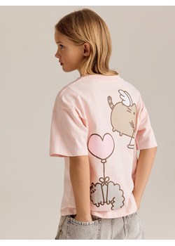 Reserved - T-shirt Pusheen - różowy ze sklepu Reserved w kategorii Bluzki dziewczęce - zdjęcie 188821225