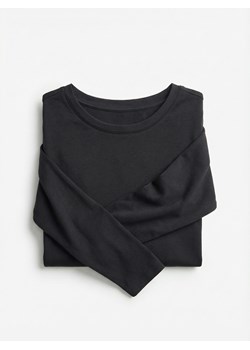 Mohito - Czarny longsleeve basic - czarny ze sklepu Mohito w kategorii Bluzki damskie - zdjęcie 188821969