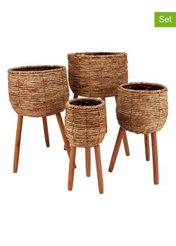 daan kromhout Doniczki (4 szt.) w kolorze jasnobrązowym ze sklepu Limango Polska w kategorii Doniczki i osłonki - zdjęcie 188824395