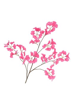 daan kromhout Dekoracyjna gałązka "Ginkgo" w kolorze różowo-brązowym - wys. 130 cm ze sklepu Limango Polska w kategorii Doniczki i osłonki - zdjęcie 188824396