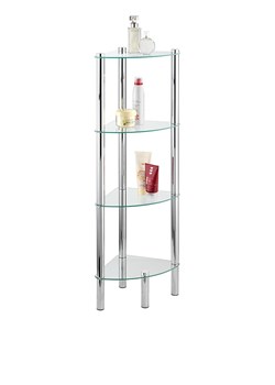 Wenko Regał narożnikowy w kolorze srebrnym - 30 x 104 x 30 cm ze sklepu Limango Polska w kategorii Regały i witryny - zdjęcie 188824786