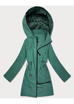 Prosta kurtka damska na podszewce Goodlookin szarozielona (KK60409-2#) ze sklepu goodlookin.pl w kategorii Kurtki damskie - zdjęcie 188826339