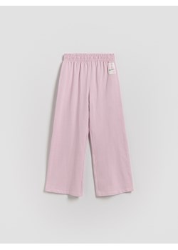 Reserved - Dresowe spodnie wide leg - fioletowy ze sklepu Reserved w kategorii Spodnie dziewczęce - zdjęcie 188826747