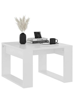 Biały minimalistyczny stolik kawowy H7-C65 ze sklepu Edinos.pl w kategorii Stoliki kawowe - zdjęcie 188827455