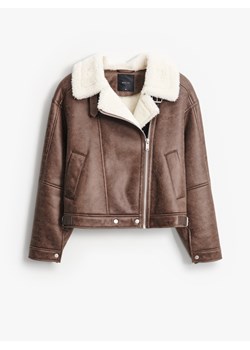 Mohito - Kożuch z futerkiem - brązowy ze sklepu Mohito w kategorii Kożuchy - zdjęcie 188828877