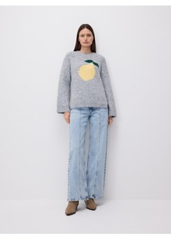 Reserved - Jeansy wide leg z przeszyciem - niebieski ze sklepu Reserved w kategorii Jeansy damskie - zdjęcie 188828958