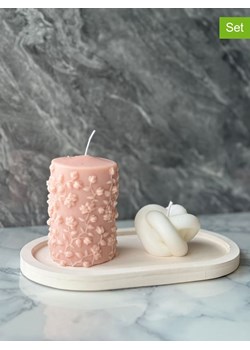 Lucky Bees 3-częściowy zestaw w kolorze jasnoróżowo-białym ze sklepu Limango Polska w kategorii Świece i dyfuzory - zdjęcie 188830177