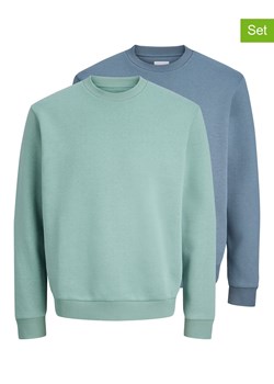 Jack &amp; Jones Bluzy (2 szt.) "Bradley" w kolorze turkusowo-niebieskim ze sklepu Limango Polska w kategorii Bluzy męskie - zdjęcie 188830327