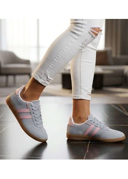 Pastelowe błękitne sneakersy damskie /E3-3 18712 T447/ ze sklepu Pantofelek24.pl w kategorii Buty sportowe damskie - zdjęcie 188831027