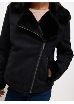 Mohito - Czarna kurtka z futerkiem - czarny ze sklepu Mohito w kategorii Kurtki damskie - zdjęcie 188831475