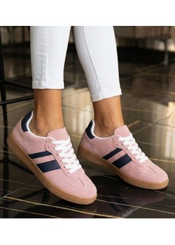 Pastelowe różowe sneakersy damskie /D4-3 18713 T444/ ze sklepu Pantofelek24.pl w kategorii Trampki damskie - zdjęcie 188831948