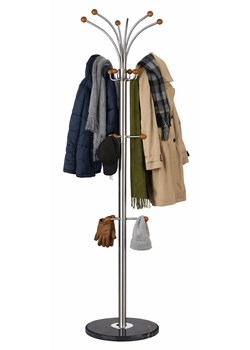 Srebrny stojący wieszak do przedpokoju S2-D81 ze sklepu Edinos.pl w kategorii Zestawy mebli do przedpokoju - zdjęcie 188832429