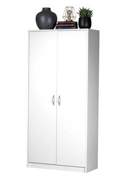 Biała szafa biurowa z półkami W7-P58 ze sklepu Edinos.pl w kategorii Szafy - zdjęcie 188832436