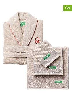 Benetton 4-częściowy zestaw w kolorze beżowym ze sklepu Limango Polska w kategorii Ręczniki - zdjęcie 188832955
