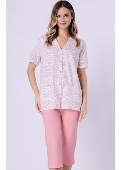 Rozpinana piżama damska 1722 Odetta, Kolor koralowo-biały, Rozmiar M, Leveza ze sklepu Primodo w kategorii Piżamy damskie - zdjęcie 188833757