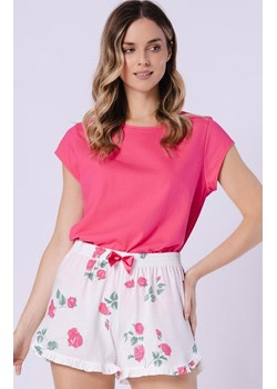 Krótka piżama damska 1724 Valencja, Kolor śmietankowo-różowy, Rozmiar S, Leveza ze sklepu Intymna w kategorii Piżamy damskie - zdjęcie 188834115