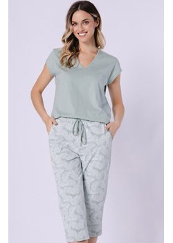 Dwuczęściowa piżama damska 1727 Eleonora, Kolor zielony-wzór, Rozmiar M, Leveza ze sklepu Intymna w kategorii Piżamy damskie - zdjęcie 188834125