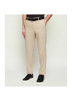 BOSS BLACK Lniane spodnie P-Perin-RDS-WG-262 | Tapered fit ze sklepu Gomez Fashion Store w kategorii Spodnie męskie - zdjęcie 188834776
