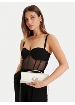 Torebka Guess Zalina Mini HWSG93 50720 Écru ze sklepu eobuwie.pl w kategorii Kopertówki - zdjęcie 188834875