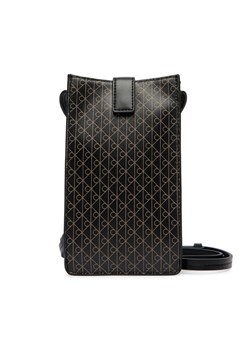 Torebka na telefon Calvin Klein Emblem Aop Phone Crossbody LV04F1115G Czarny ze sklepu eobuwie.pl w kategorii Etui - zdjęcie 188834905