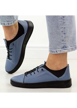 Niebieskie skórzane półbuty damskie T.Sokolski w26-151 ze sklepu suzana.pl w kategorii Półbuty damskie - zdjęcie 188836965