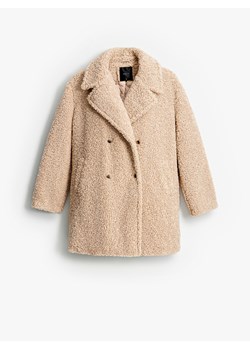 Mohito - Płaszcz typu teddy - beżowy ze sklepu Mohito w kategorii Futra damskie - zdjęcie 188840795