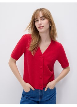 Reserved - Kardigan z wełną - czerwony ze sklepu Reserved w kategorii Swetry damskie - zdjęcie 188841357