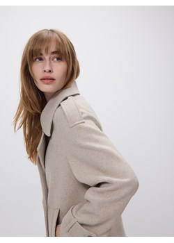 Reserved - Kurtka z dodatkiem wełny - beżowy ze sklepu Reserved w kategorii Kurtki damskie - zdjęcie 188841548