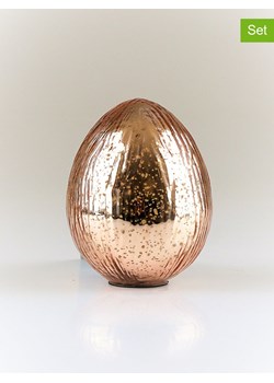 AM Design Figurka dekoracyjna "Egg" w kolorze brzoskwiniowym - wys. 15 cm ze sklepu Limango Polska w kategorii Dekoracje - zdjęcie 188843975