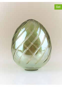 AM Design Figurka dekoracyjna "Egg" w kolorze zielonym - wys. 15 cm ze sklepu Limango Polska w kategorii Dekoracje - zdjęcie 188843979