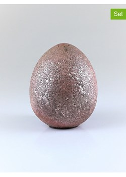 AM Design Figurka dekoracyjna "Egg" w kolorze jasnoróżowym - wys. 20 cm ze sklepu Limango Polska w kategorii Dekoracje - zdjęcie 188843985