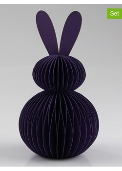 AM Design Figurki dekoracyjne (2 szt.) "Hare" w kolorze fioletowym - 8 x 14 x 8 cm ze sklepu Limango Polska w kategorii Dekoracje - zdjęcie 188844027