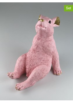 AM Design Figurka dekoracyjna "Hare" w kolorze jasnoróżowym - 17 x 26 cm ze sklepu Limango Polska w kategorii Dekoracje - zdjęcie 188844099