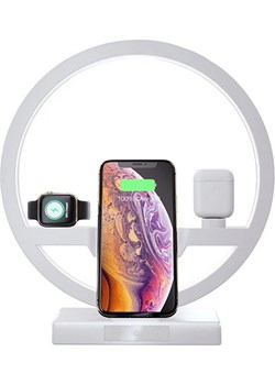 SmartCase Lampa stołowa LED w kolorze białym ze stacją dokującą ze sklepu Limango Polska w kategorii Oświetlenie - zdjęcie 188844479