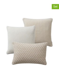 Jotex Poszewki (3 szt.) "Mila" w kolorze kremowym na poduszkę ze sklepu Limango Polska w kategorii Poduszki dekoracyjne - zdjęcie 188845576